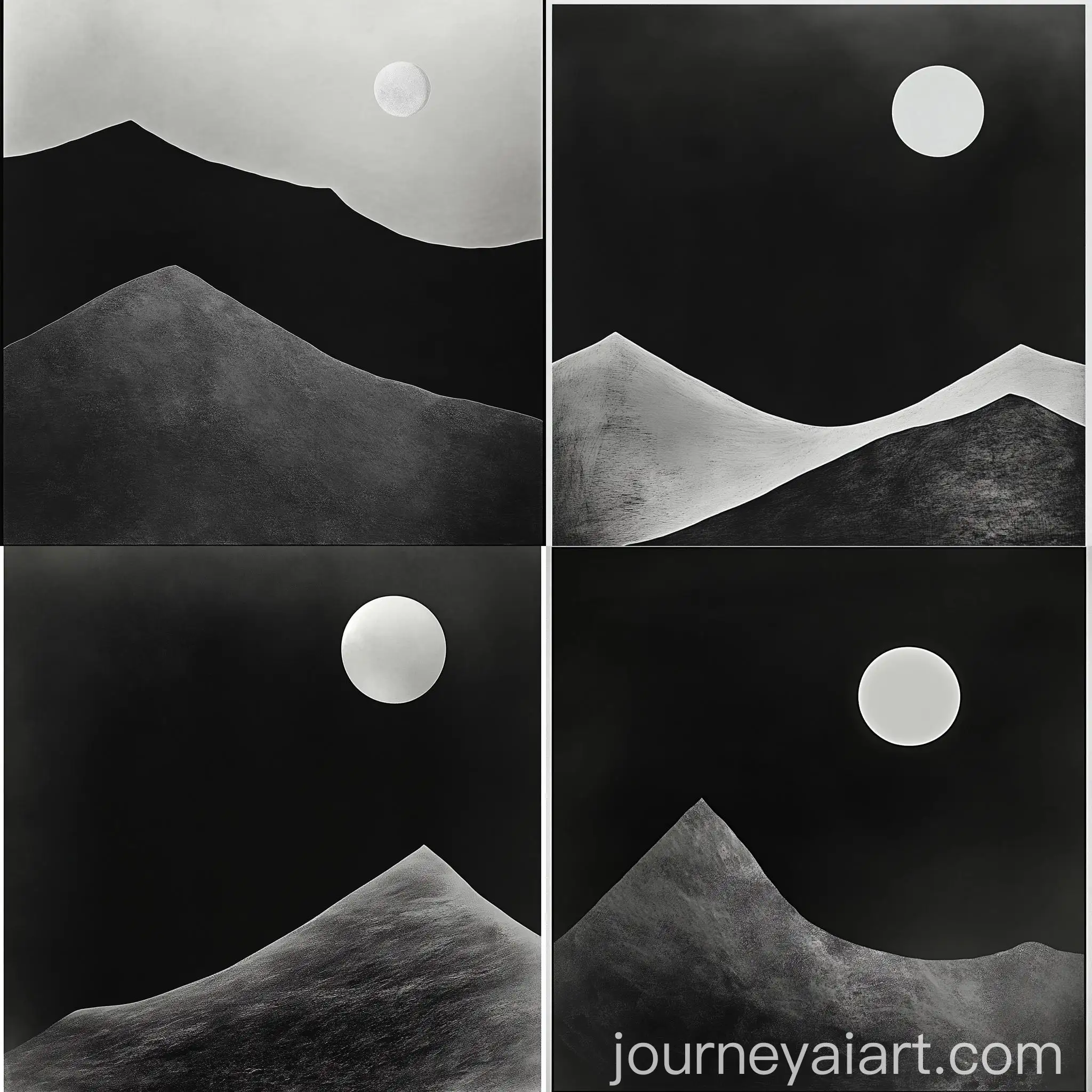 Abstract-Black-and-White-Landscape-Photography-Minimalist-Mountain-Silhouettes