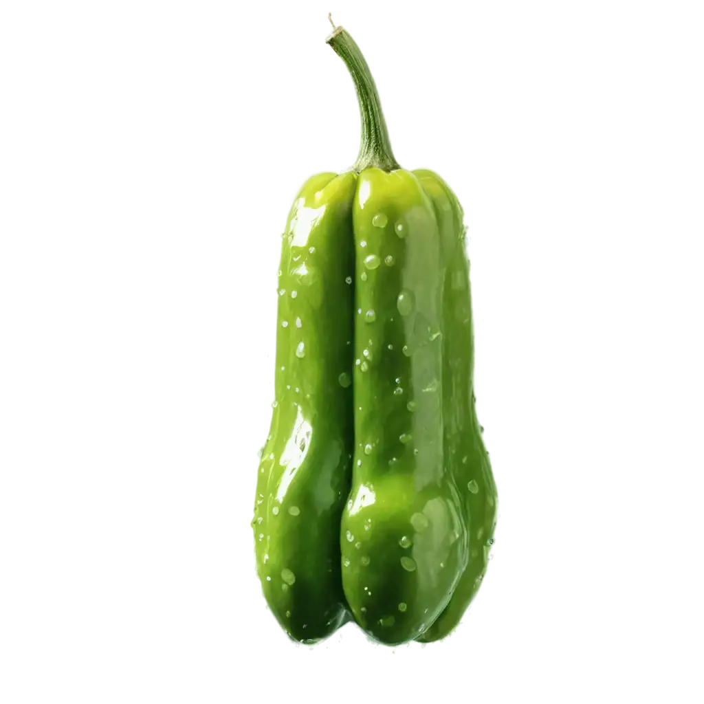 Yellow-Green-Pepper-With-Water-Droplets-PNG-HighQuality-Clipart-for-Versatile-Use