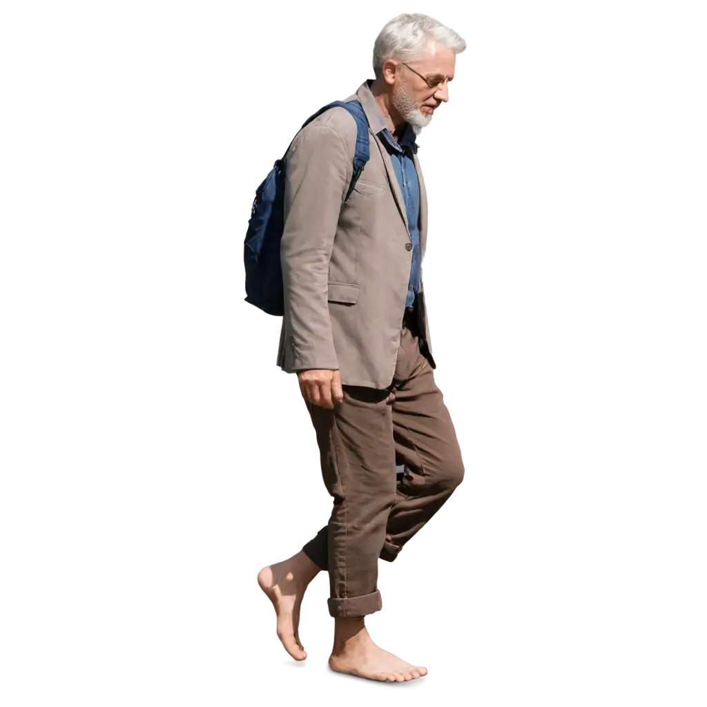 Old-Man-Walking-Barefoot-with-a-Snot-Hanging-PNG-Realistic-and-Raw-Imagery-for-Diverse-Creative-Projects