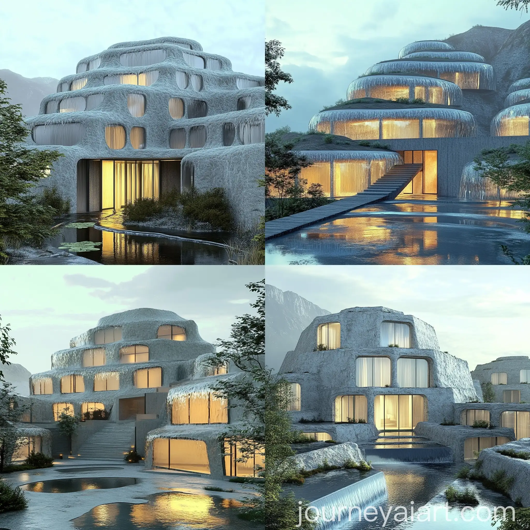 Mountain-Residential-Complex-in-Cold-Weather-with-EcoFriendly-Architecture