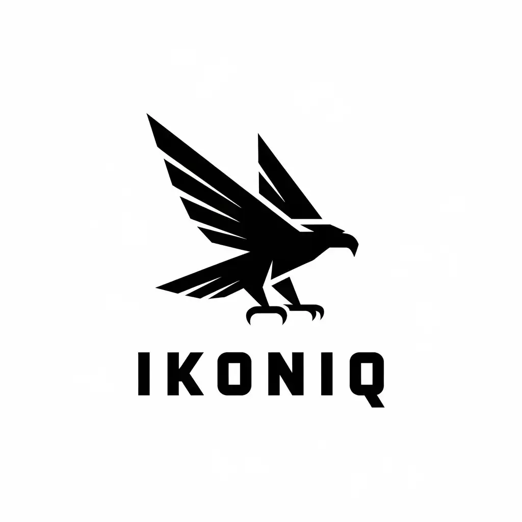 LOGO Design for IKONIQ Sharp Eagle Vector with Minimalistic Appeal