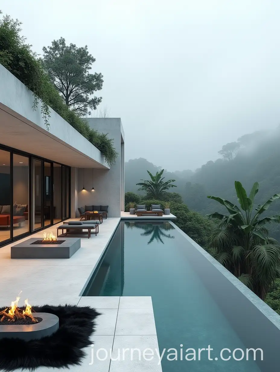 Modern-Cement-Roof-Garden-with-Infinity-Pool-and-Tropical-Landscape