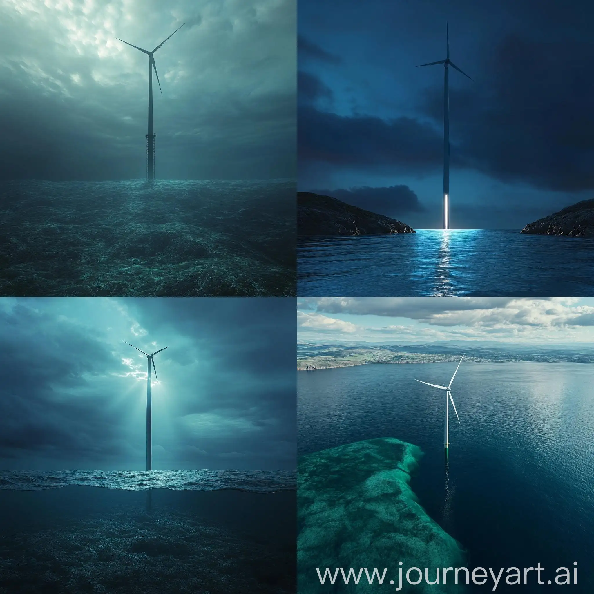 SinglePole-Wind-Turbine-in-Ocean-Depths