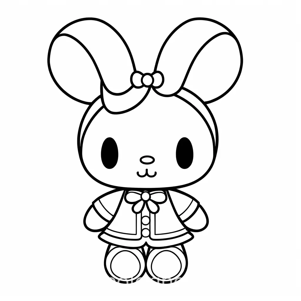 My-Melody-Coloring-Page-Simple-Line-Art-for-Kids