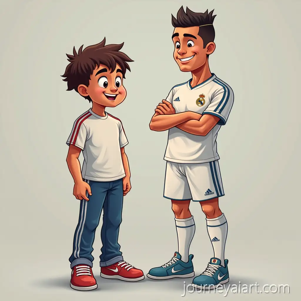 Ronaldo-in-Real-Madrid-Attire-Posing-with-Teenage-Fan-in-Sportswear