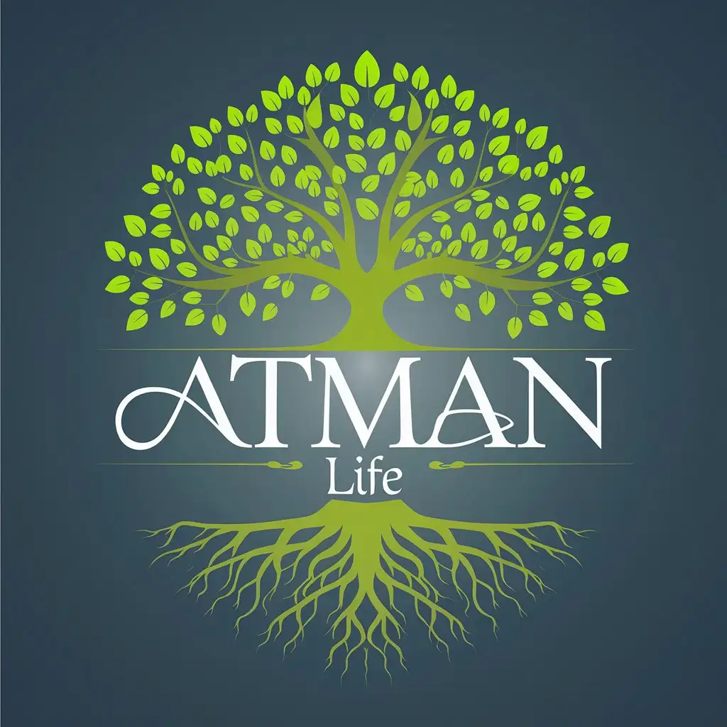 LOGO Design For Atman Life Tree of Life Symbol with Moderate and Clear Background