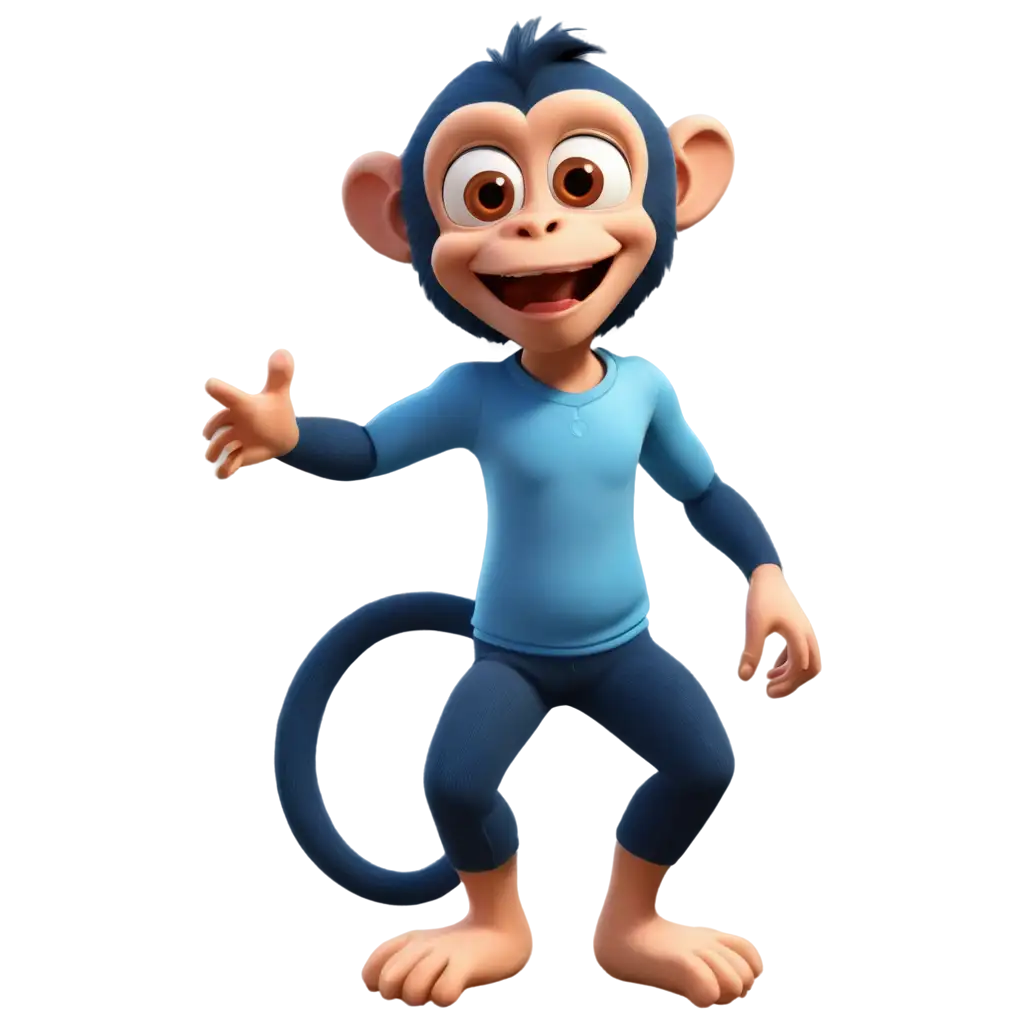 Blue-3D-Animated-Monkey-PNG-HighQuality-Graphic-for-Diverse-Creative-Projects