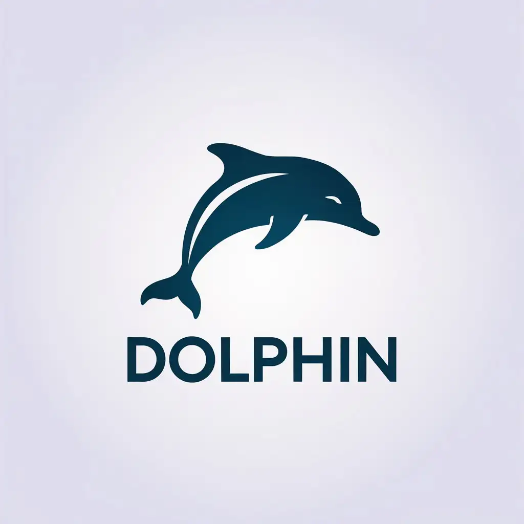 a vector logo design,with the text "dolphin", main symbol:dolphin,Minimalistic,be used in Technology industry,clear background