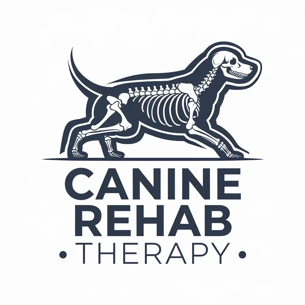 LOGO Design for K9 Kinetics Canine Physical Therapy with Clear Background and Simple Illustrative Elements