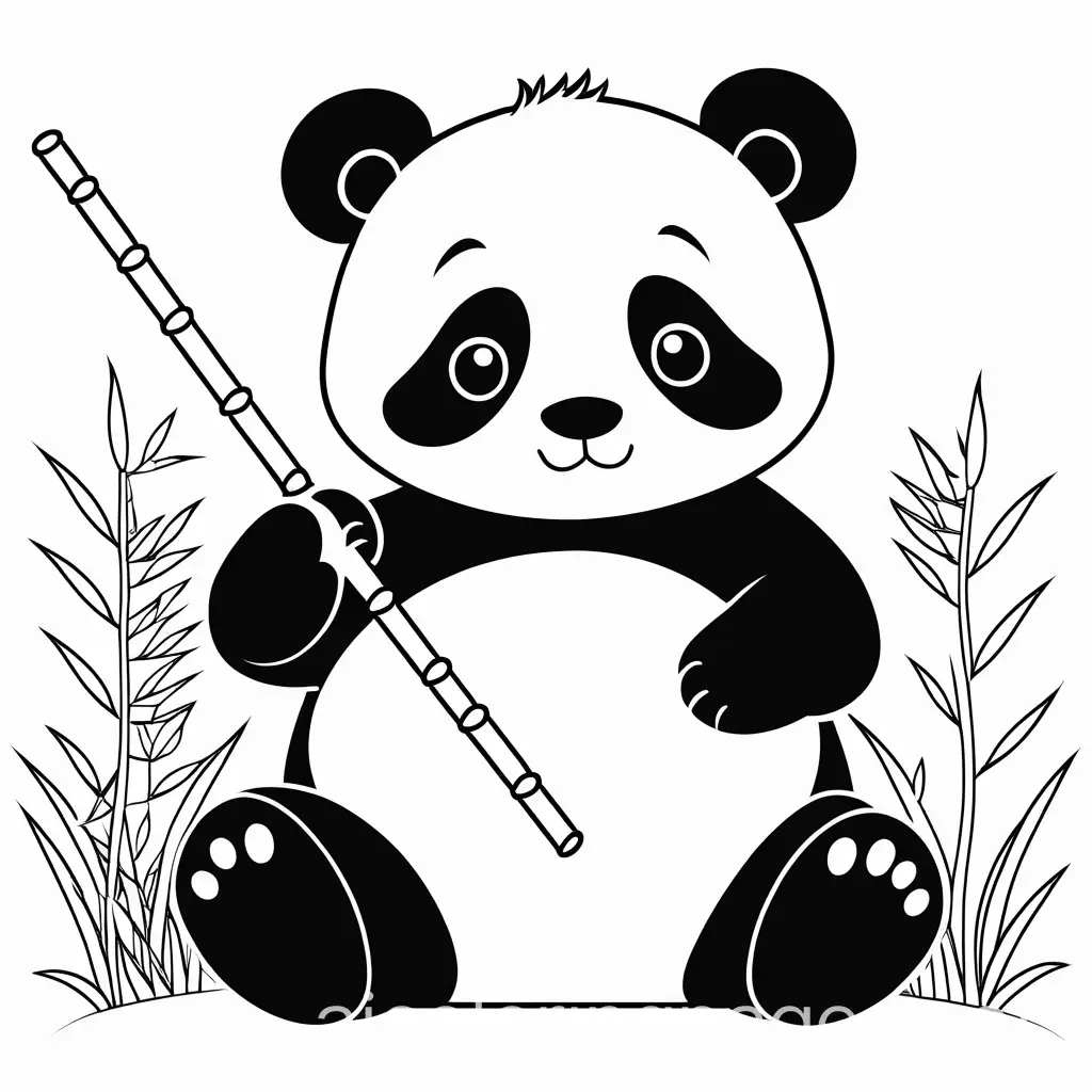 Chubby-Panda-Coloring-Page-with-Bamboo-Stick