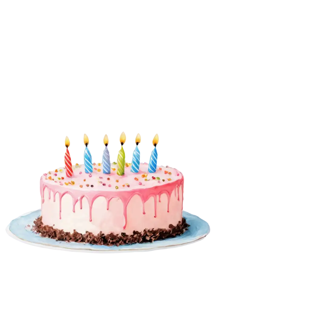 PNG-Image-of-a-Table-with-a-Birthday-Cake-HighQuality-Visual-Representation