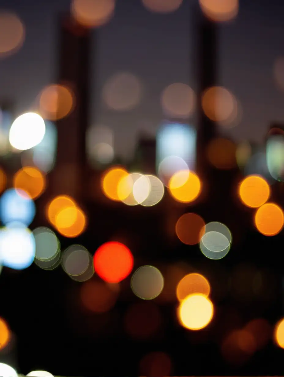 Urban Night Lights Bokeh Background