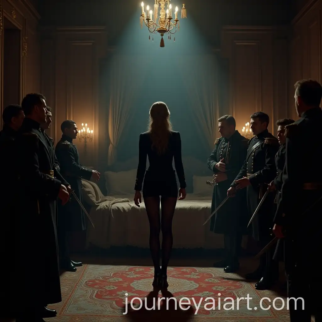 Mysterious-Woman-Protecting-Emperor-Pavel-I-in-a-Dimly-Lit-Imperial-Bedroom