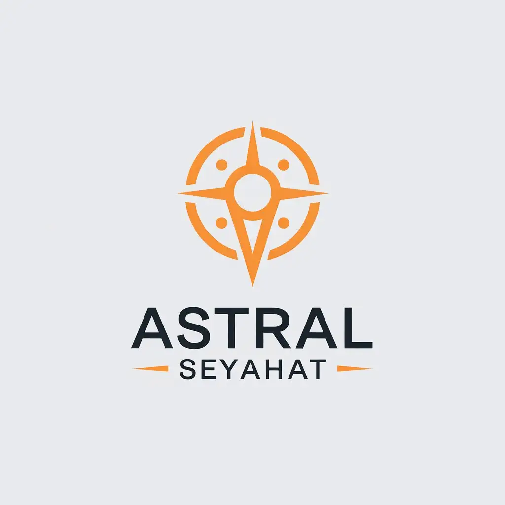 LOGO Design for Astral Seyahat Minimalistic Waypoint Navigation Symbol for Travel Industry