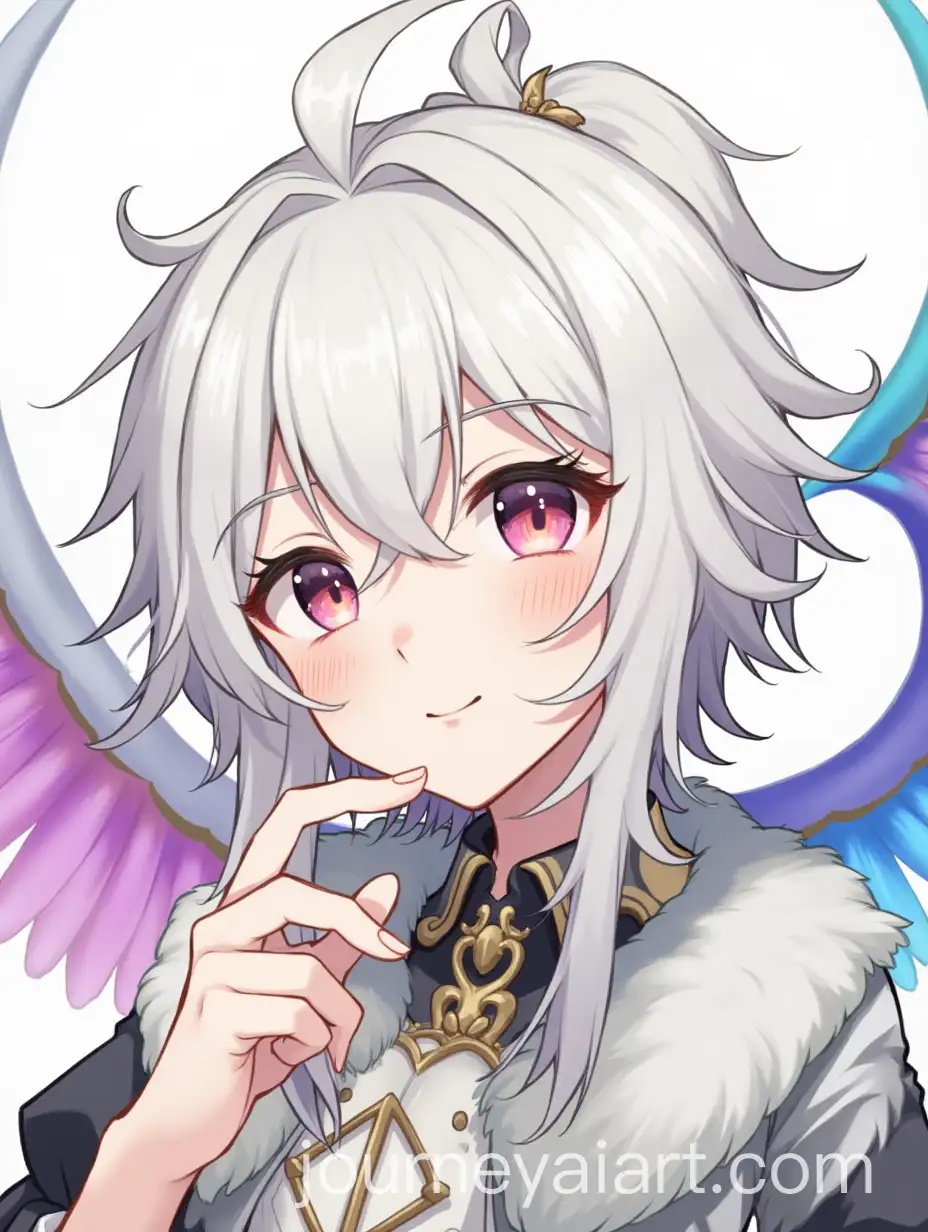 Bishounen-Character-with-White-Hair-Multicolored-Wings-and-Gentle-Expression