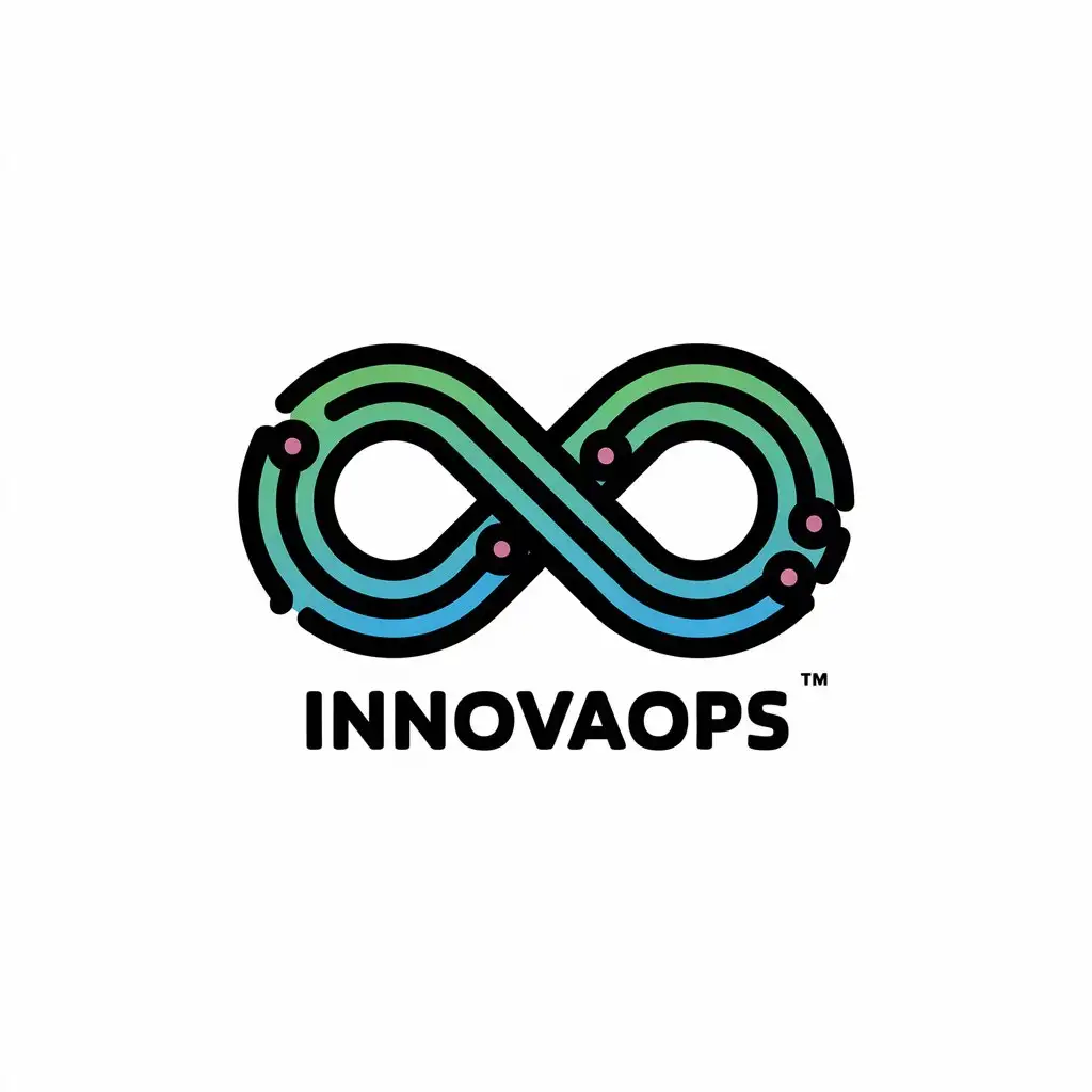 LOGO Design for InnovaOps Infinity Symbol for Technology Industry with Moderate Style and Clear Background