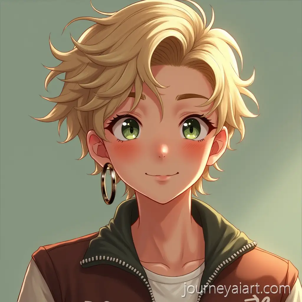 Young-Man-with-BlondeBlonde-Young-Man-Portrait-Curly-Hair-and-Varsity-Bomber-Jacket-in-Cinematic-Anime-Style