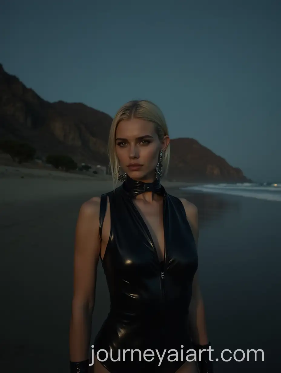 Sensual-Nonbinary-Figure-in-Gothic-Baroque-Style-on-Chilean-Coastline