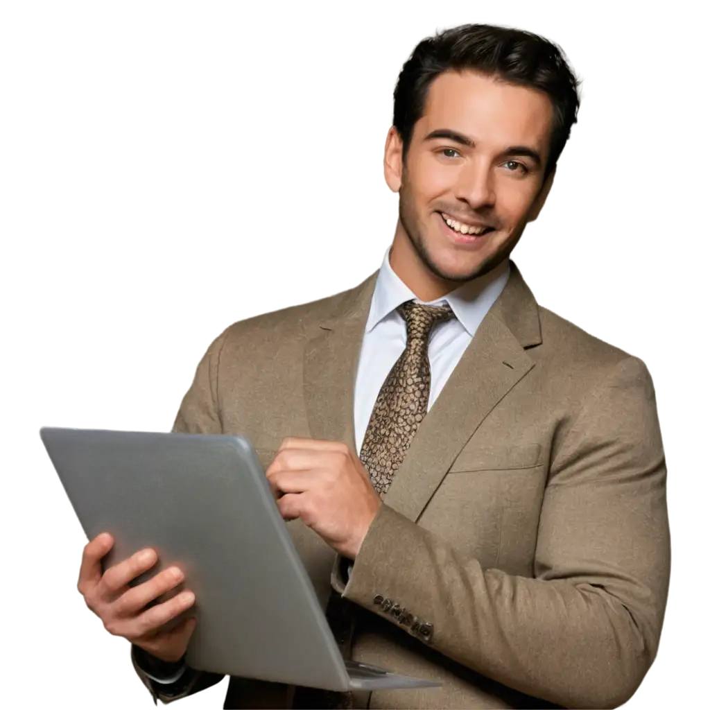 create a man for website banner