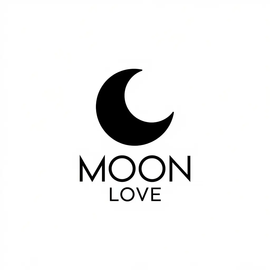 LOGO Design for Moon Love Elegant Moon Symbol for Restaurant Industry