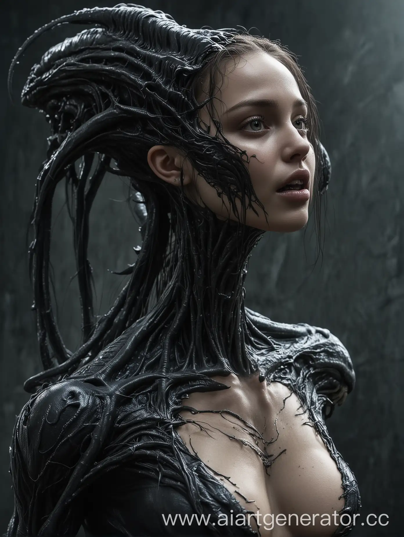 Alien-Creature-Captures-Girl-with-Venomlike-Form-on-Neck