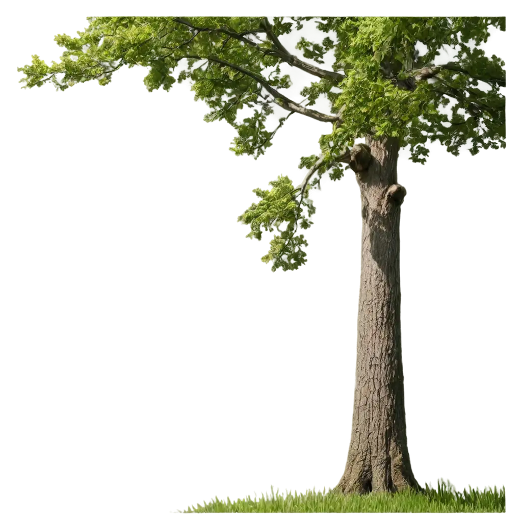 Realistic-4K-HD-PNG-Image-of-a-Tree-with-Very-Long-and-Thick-Trunk