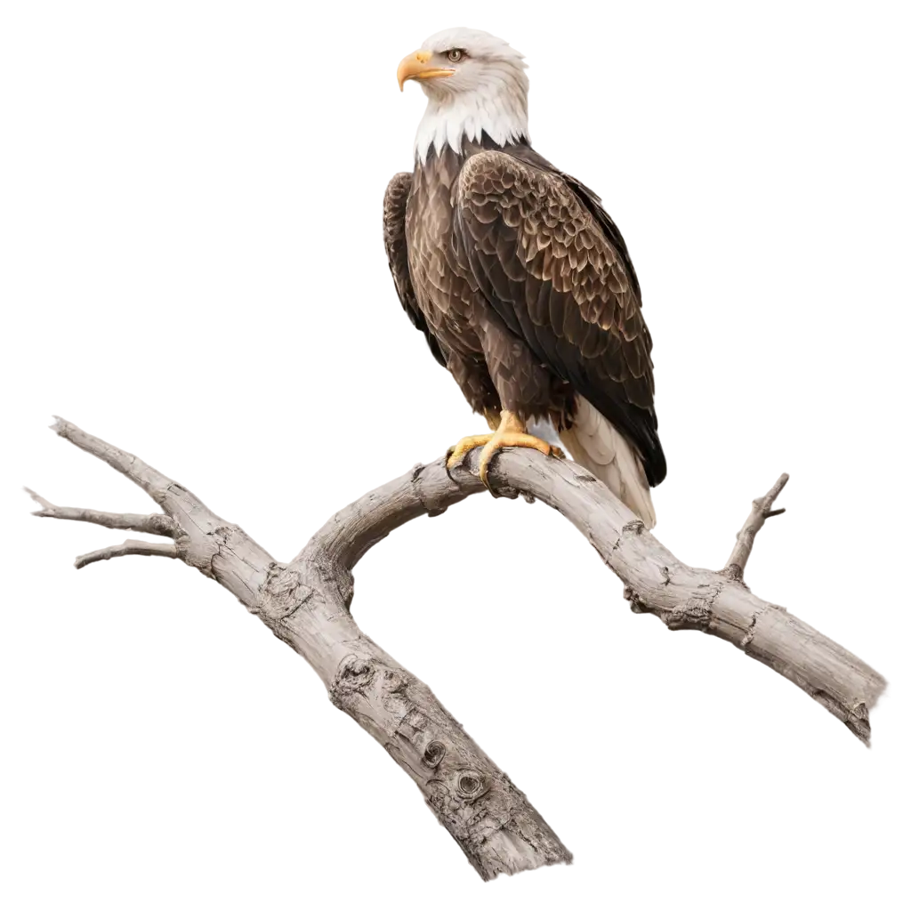 Proud-Eagle-Sitting-on-a-Branch-HighQuality-PNG-Image-for-Your-Projects