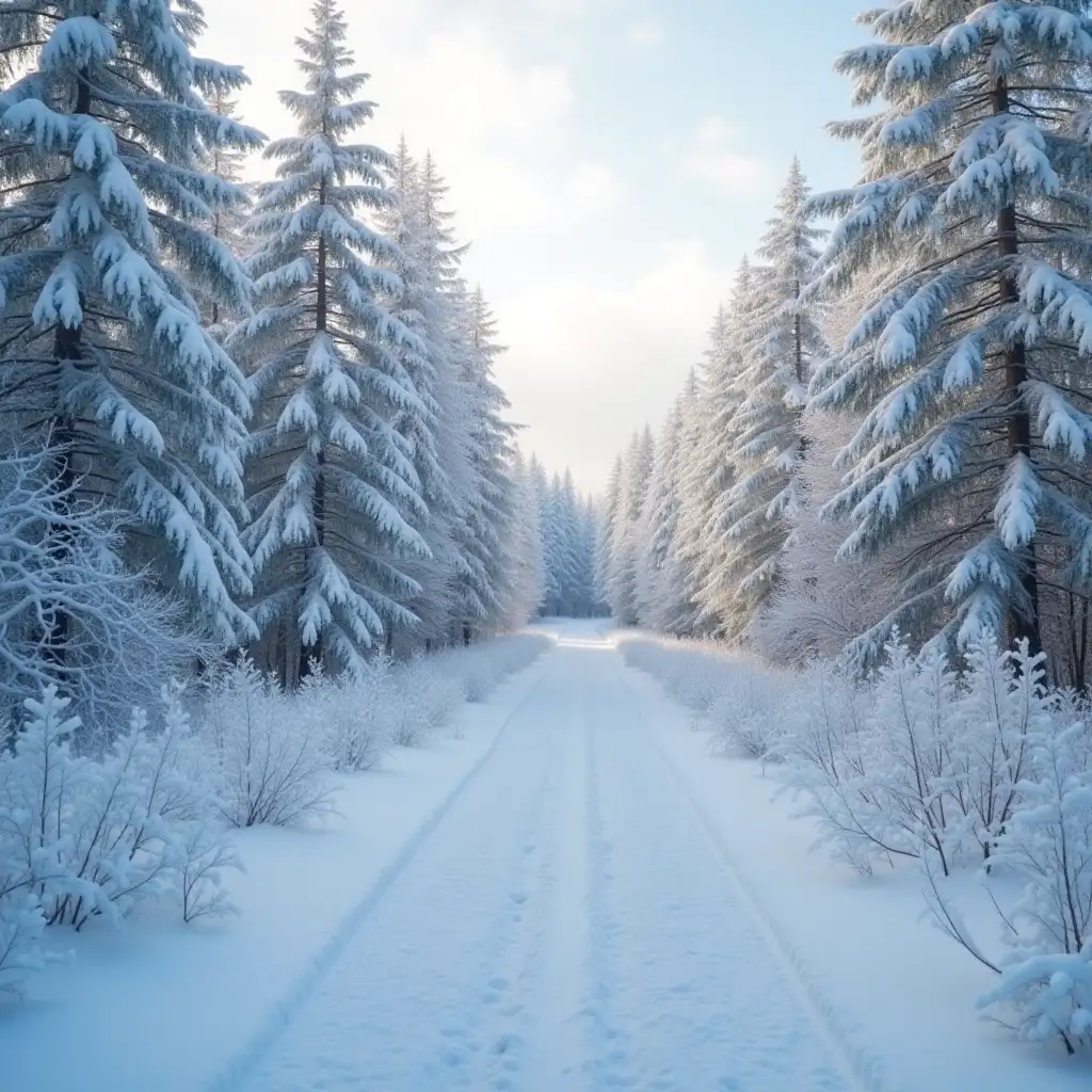 russian nature - photograph in winter