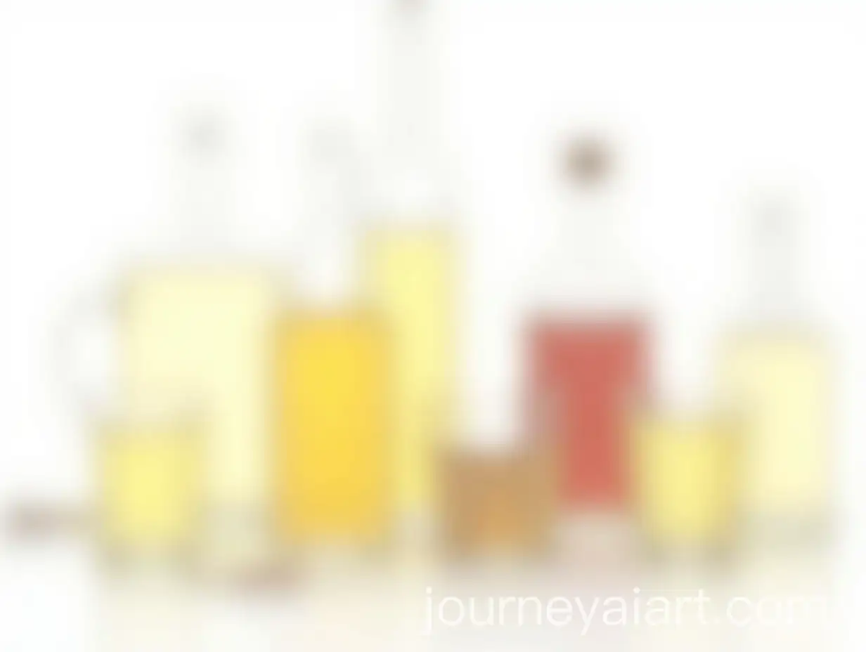 Glass-Bottles-of-Liquor-Wine-and-Fish-on-White-Background