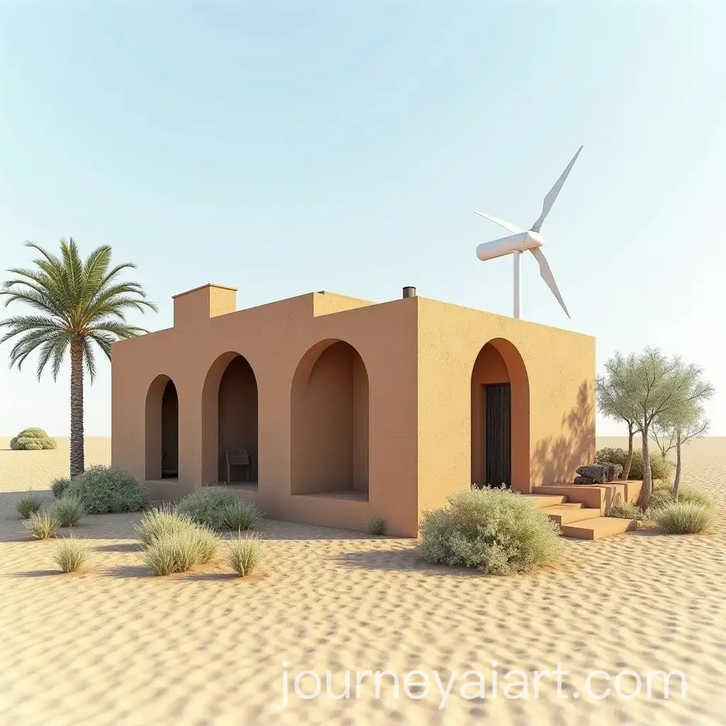 Simple-Rural-House-Design-Inspired-by-Islamic-Architecture-with-Solar-and-Wind-Power-Features