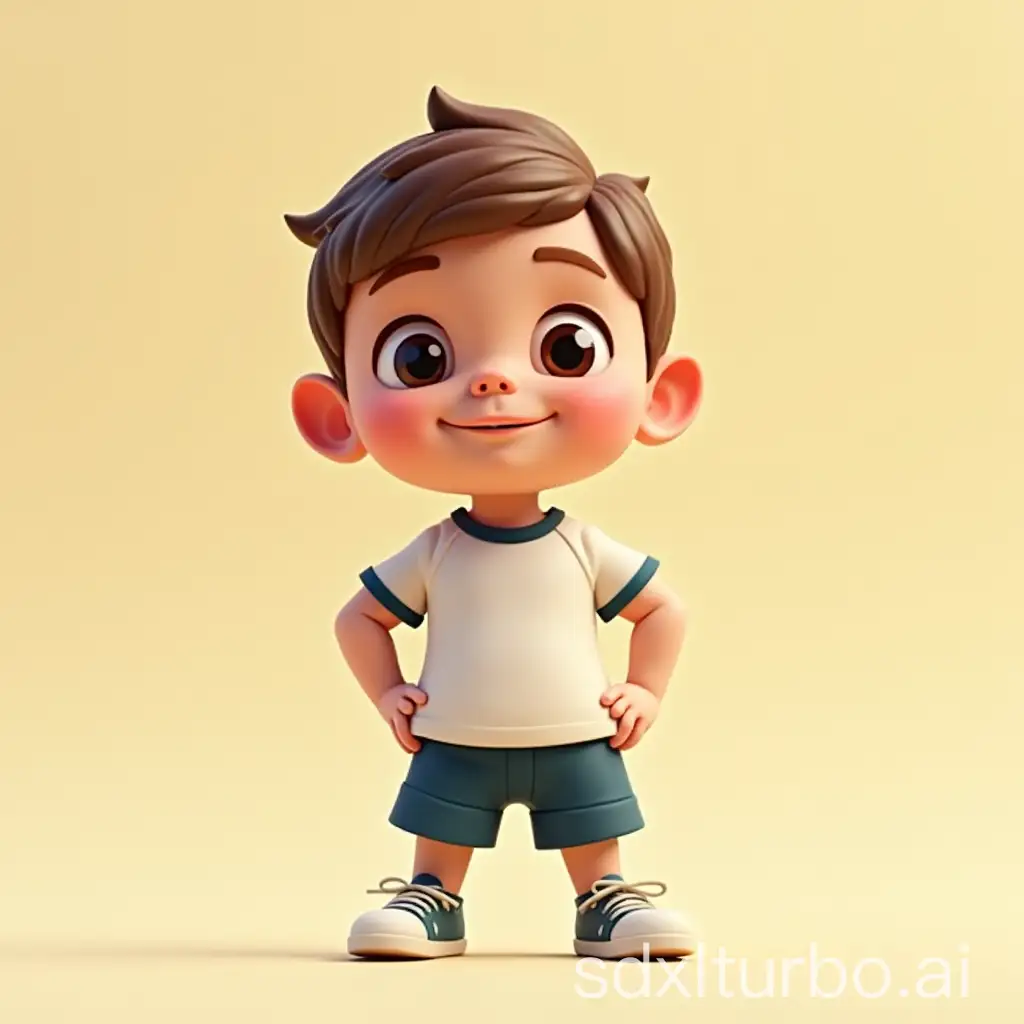 Adorable-3D-Mascot-Baby-in-Simple-Sport-TShirt-and-Shoes. Smart look 13 od