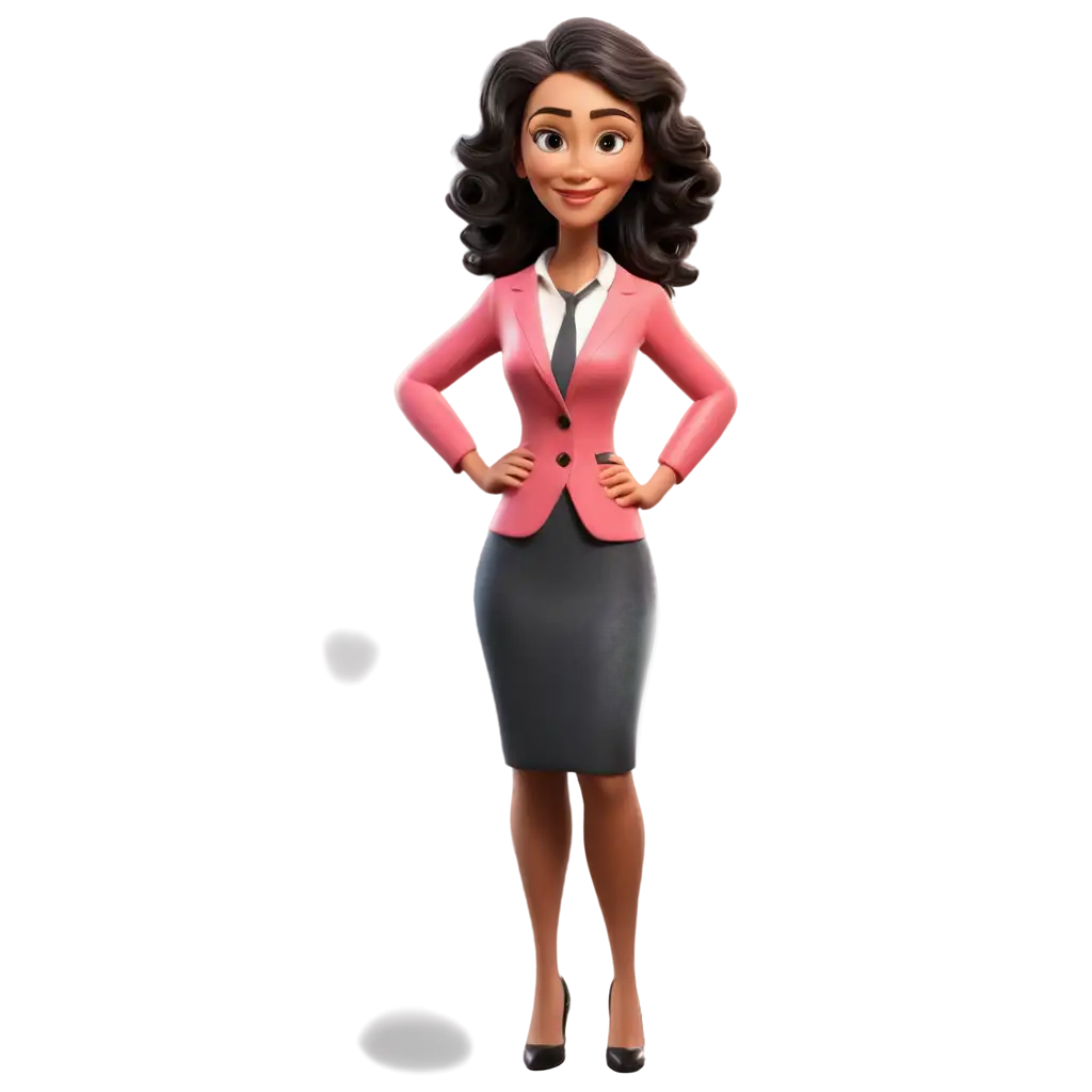 Professional-Lady-3D-Cartoon-PNG-Image-Create-Stunning-Visuals-with-Clarity-and-Detail