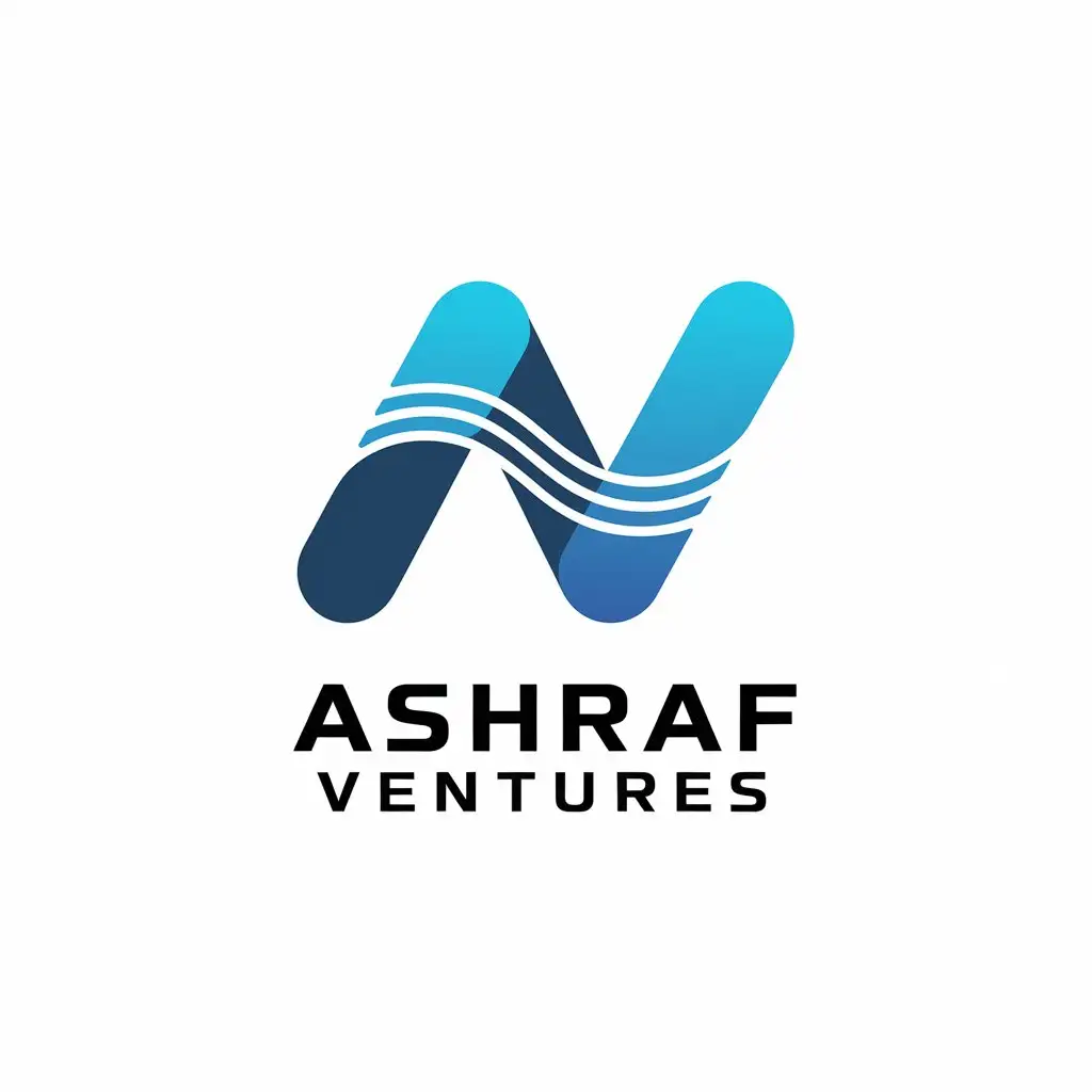 LOGO Design for Ashraf Ventures Vector Logo with AV Symbol for Technology Industry