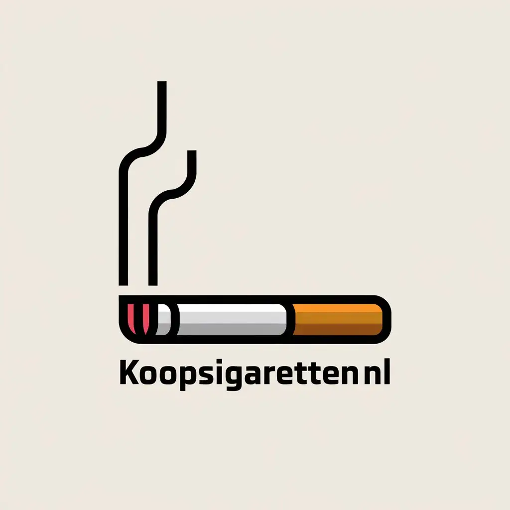 LOGO Design for Koopsigarettennl Vector Cigarette Symbol with Clear Background