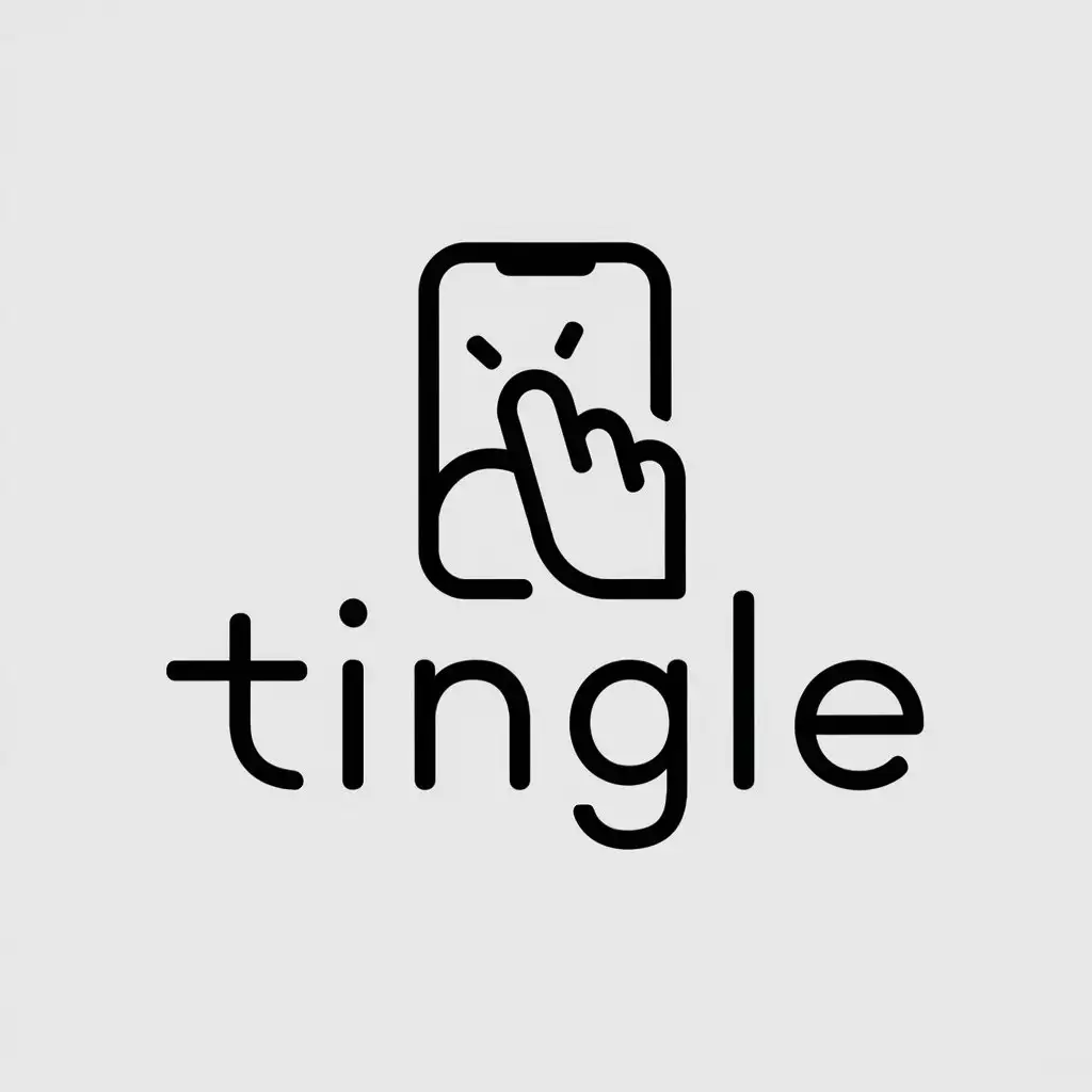 LOGO Design for Tingle Minimalistic Finger Tapping Phone with Technology Industry Focus