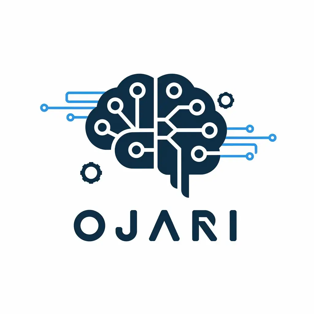 LOGO Design for OJARI Modern AIInspired Brain Pattern with TechFriendly Gradients