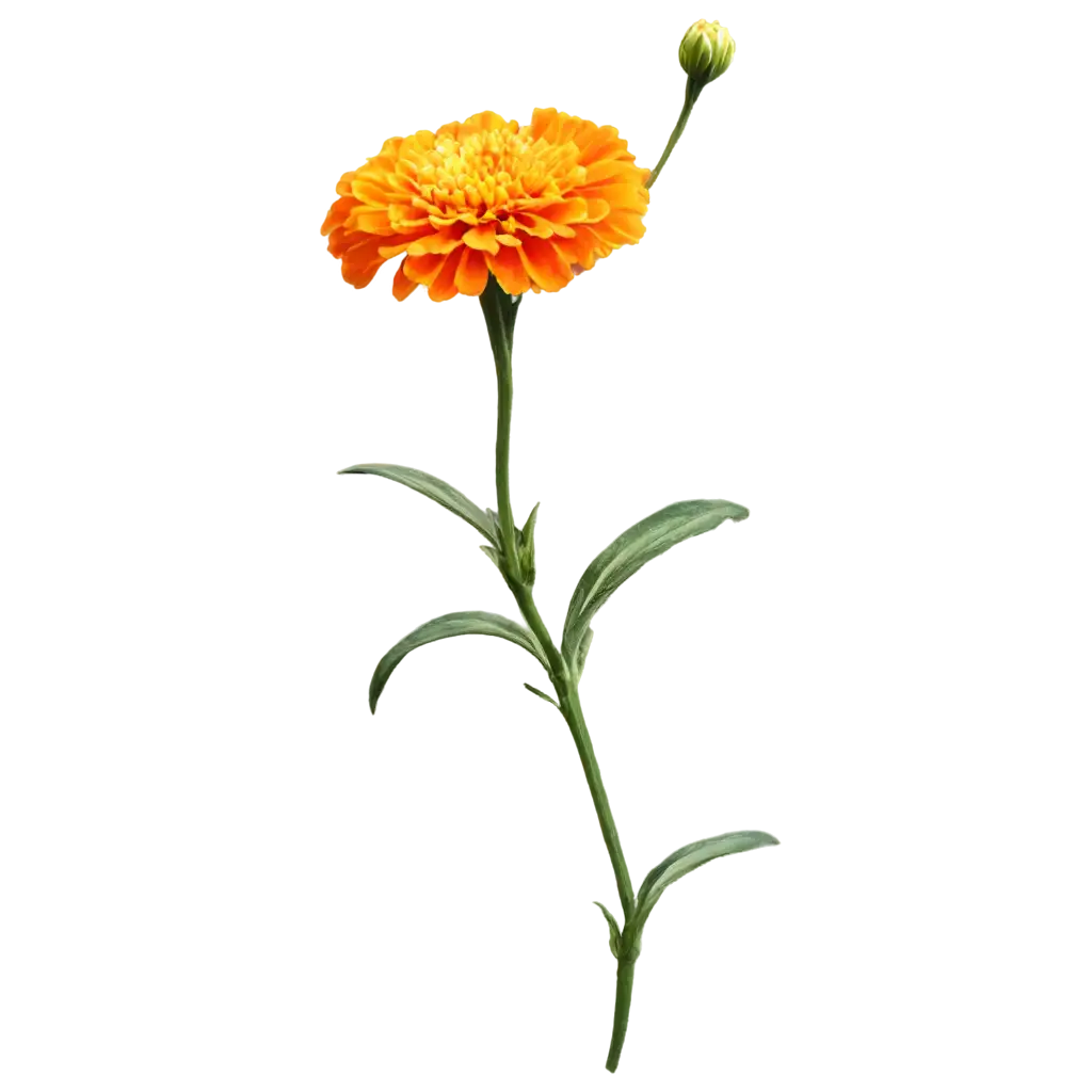 Single-Marigold-PNG-Image-Perfect-Clarity-for-Your-Creative-Projects