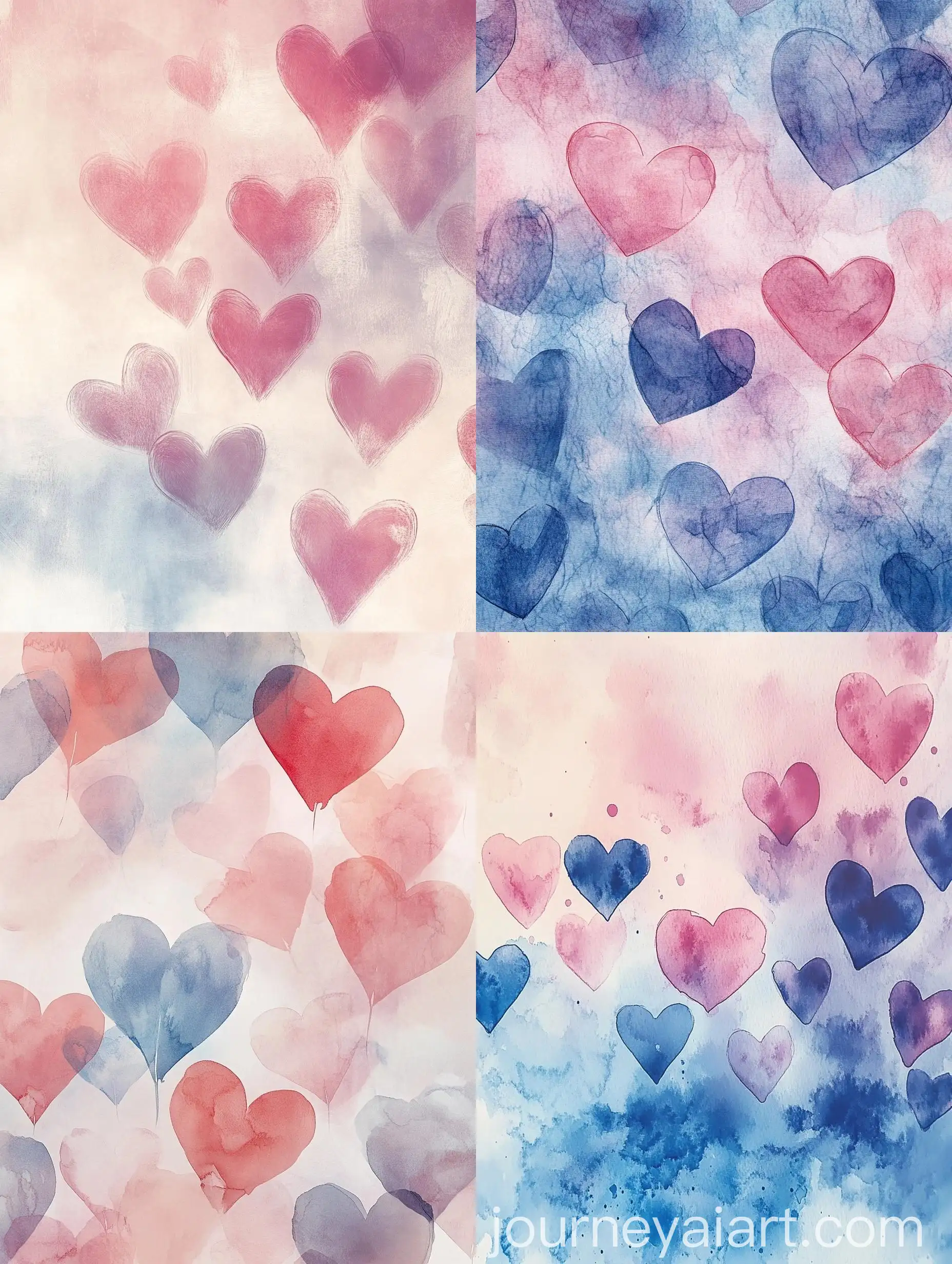Watercolor-Hearts-in-Mystical-Fog-Wallpaper