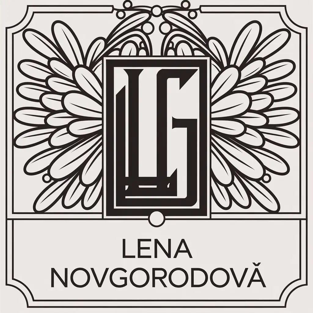 a vector logo design,with the text "Lena Novgorodova", main symbol:LG,Moderate,be used in Business industry,clear background