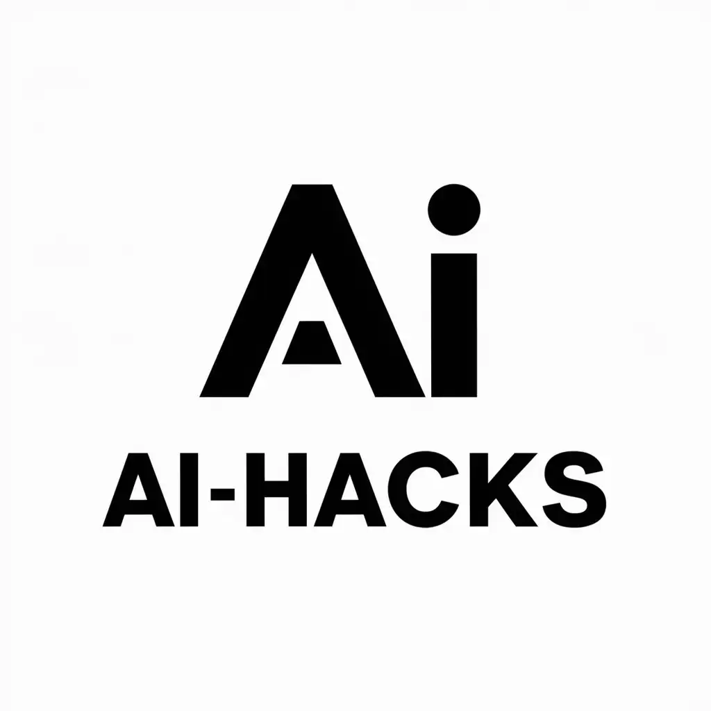 a vector logo design,with the text "AI-Hacks", main symbol:AI-Hacks,Moderate,be used in Internet industry,clear background