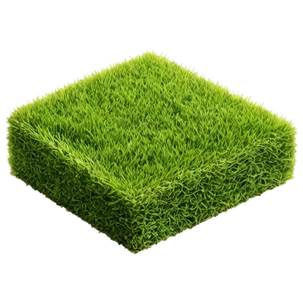 Square-Grass-Block-PNG-Image-Enhanced-Quality-for-Versatile-Digital-Uses