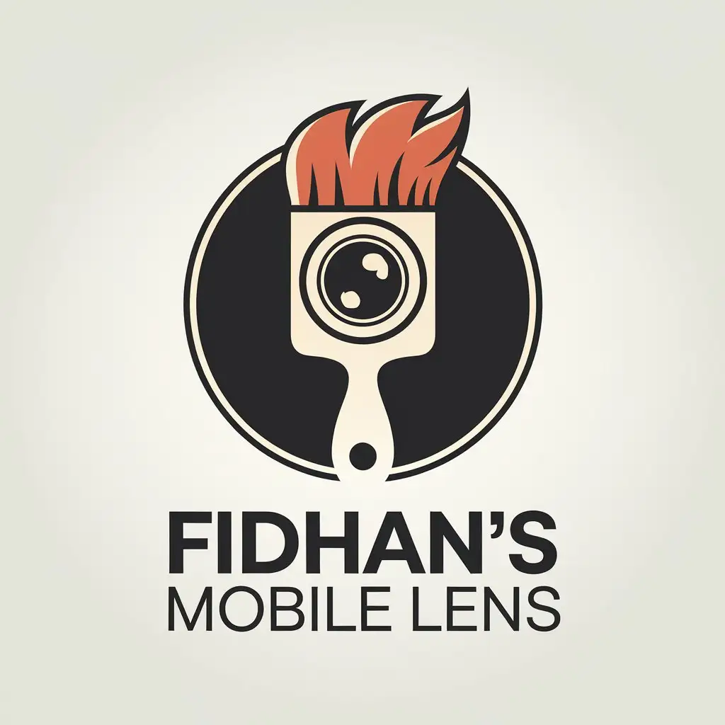 LOGO Design for Fidhans Mobile Lens Vector with World as Canvas Theme and Clear Background