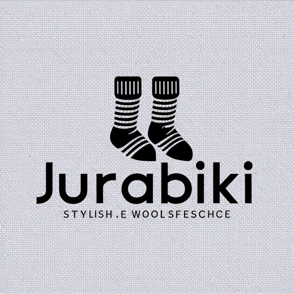 LOGO-Design-for-Jurabiki-Knitted-Wool-Socks-Theme-on-Clear-Background