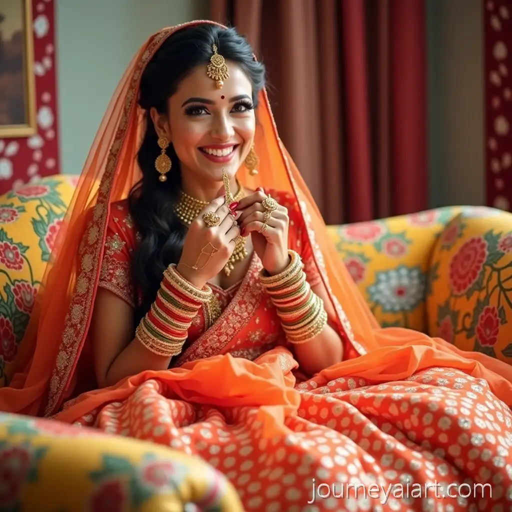 Joyful-Bride-CelebrAI-Image-Prompt-Expansionating-Haldi-Ceremony-on-a-Colorful-Sofa