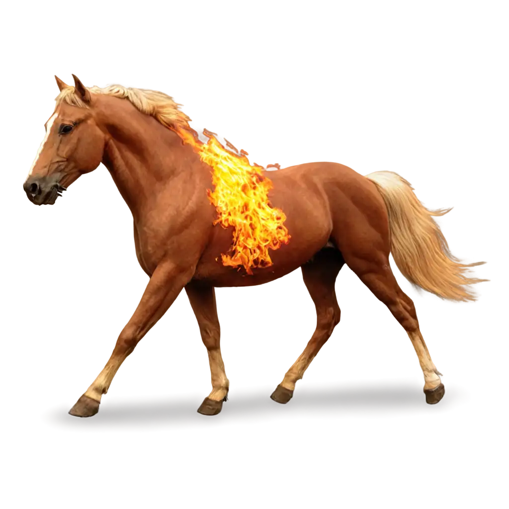 PNG-Image-of-a-Horse-Catching-Fire-Dynamic-and-HighQuality-Visual-Representation