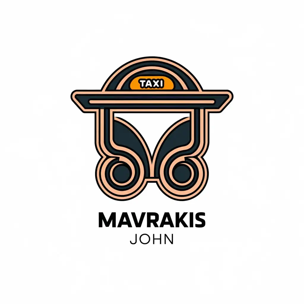 LOGO Design for MAVRAKIS JOHN Taxi Yellow Complex Design for Travel Industry with Clear Background