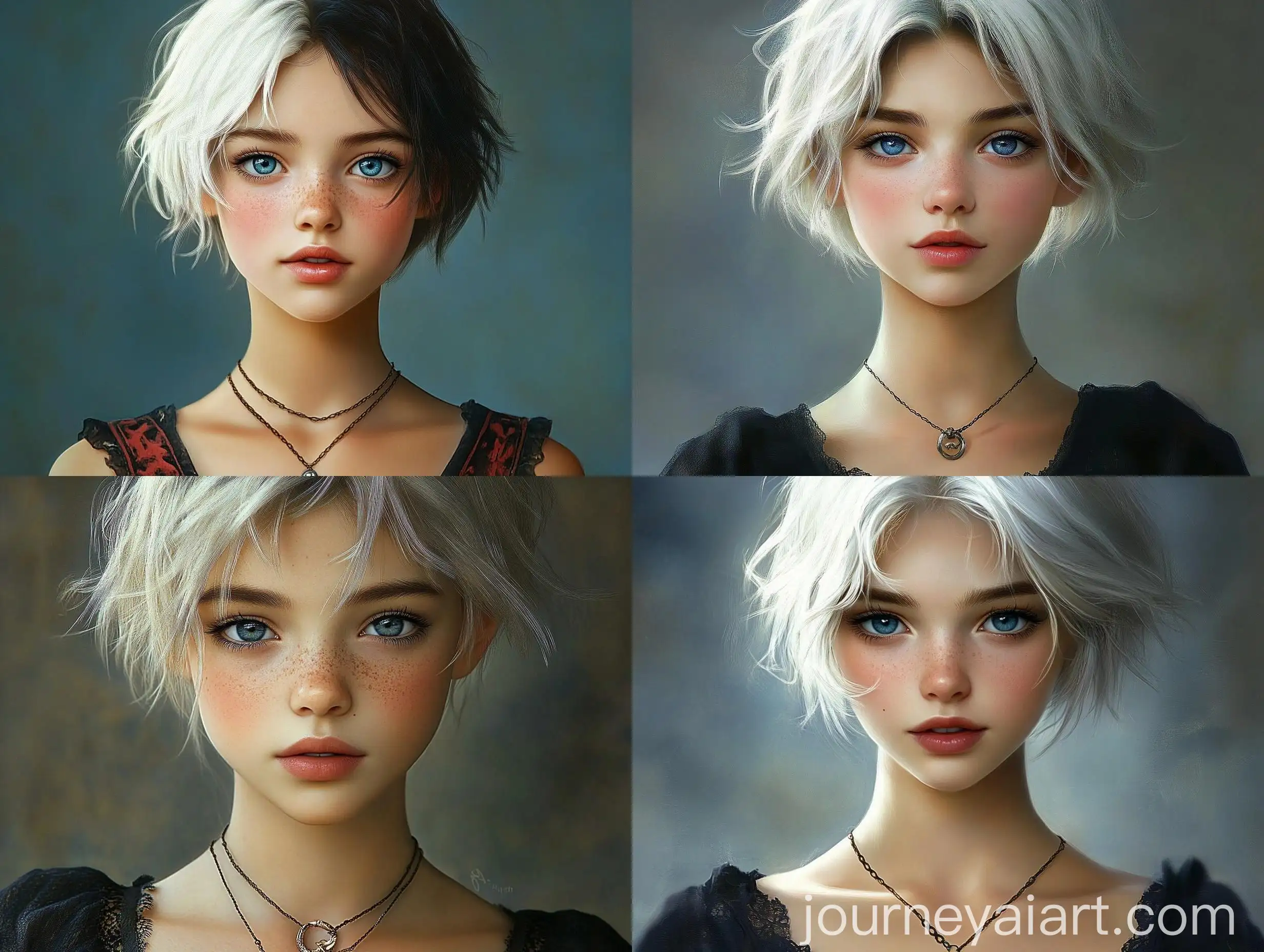 Young-Girl-with-Messy-White-Hair-and-Blue-Eyes