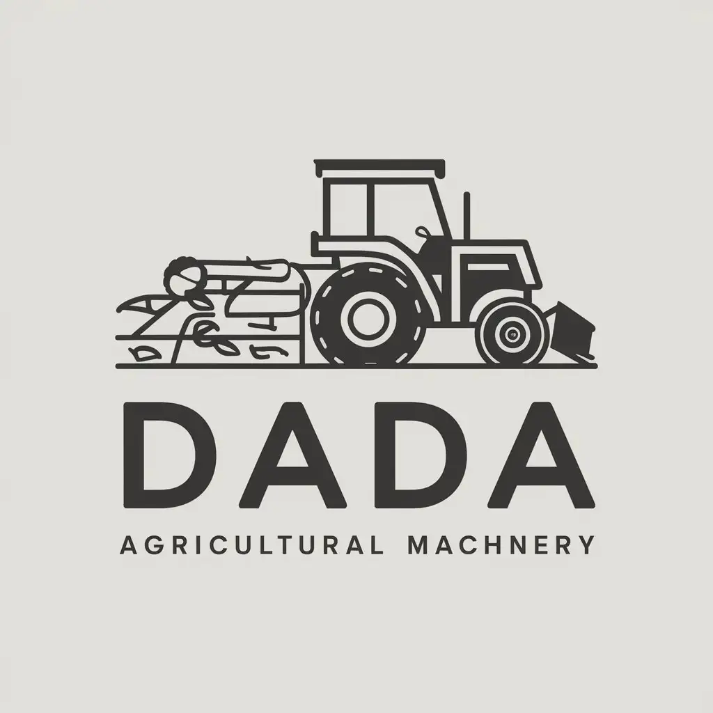 a vector logo design,with the text "Dada", main symbol:agricultural machinery,Moderate,clear background