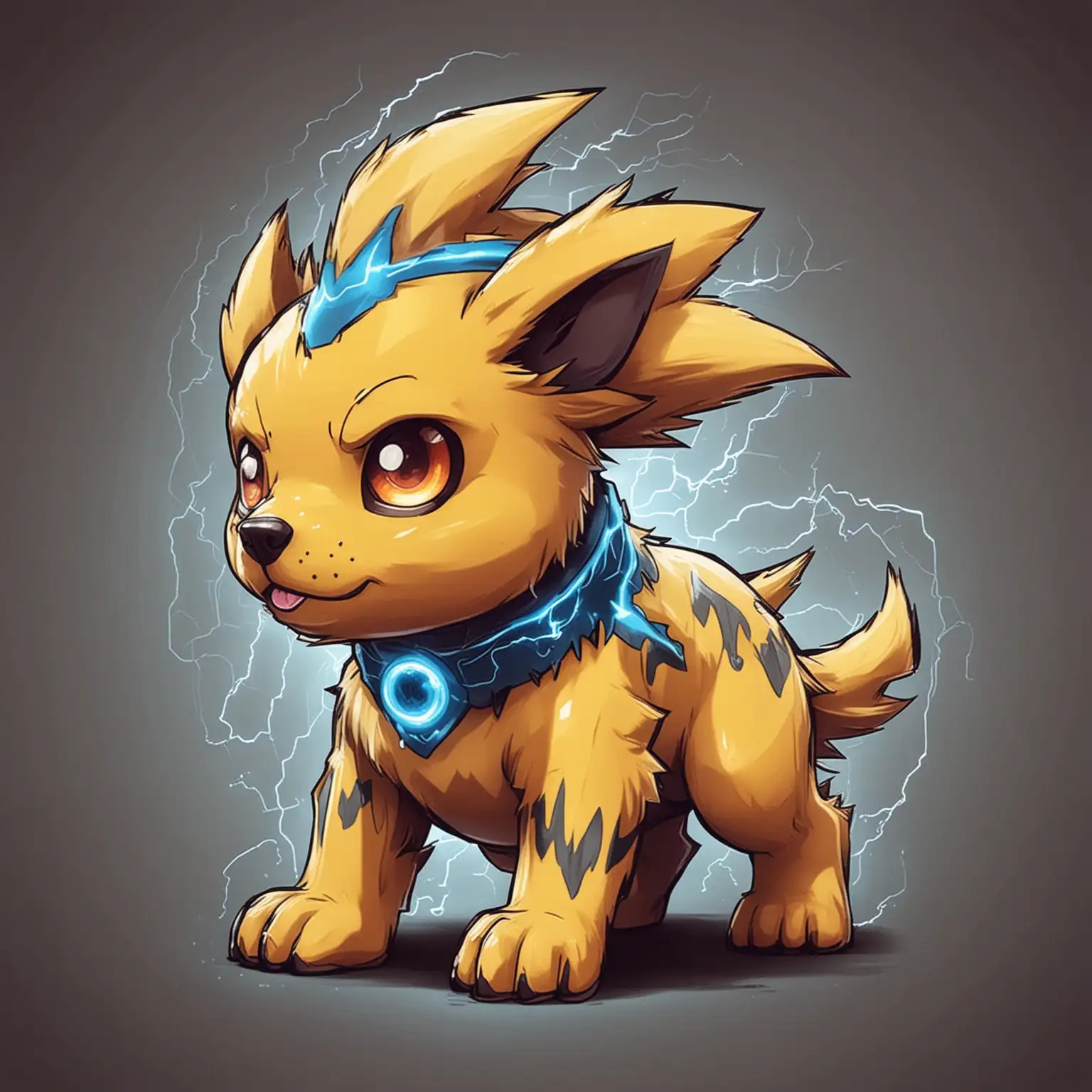 Electric Dog in Pokemon Style Artwork