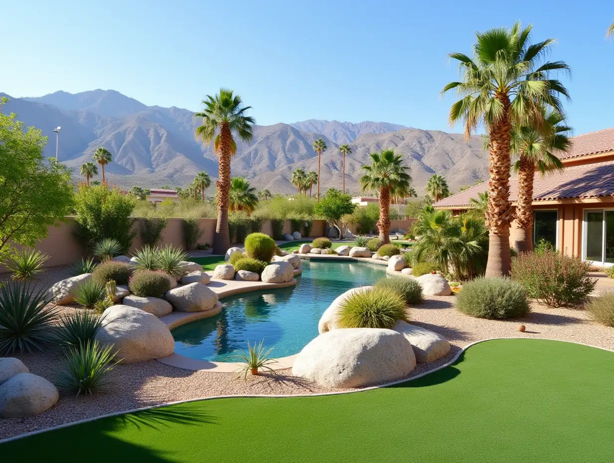 Desert landscaping in Palm Springs California